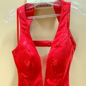 Candy apple v-cut mermaid style dress. Size 6